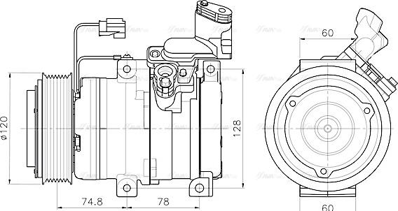 Ava Quality Cooling HDAK340 - Компресор, кондиціонер autozip.com.ua