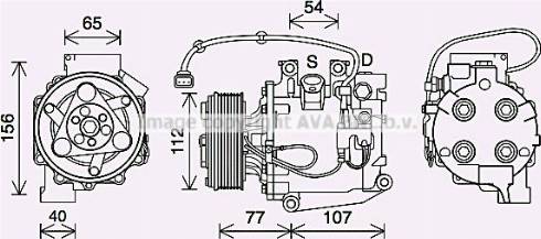 Ava Quality Cooling HDK311 - Компресор, кондиціонер autozip.com.ua