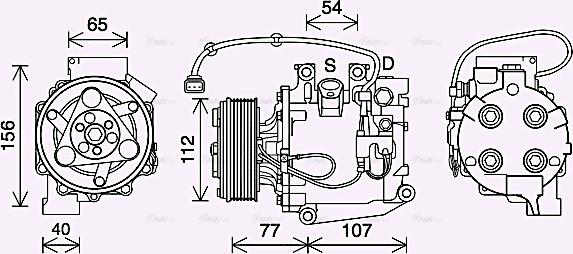 Ava Quality Cooling HDAK311 - Компресор, кондиціонер autozip.com.ua