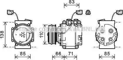 Ava Quality Cooling HDK260 - Компресор, кондиціонер autozip.com.ua