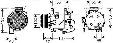 Ava Quality Cooling HDAK232 - Компресор, кондиціонер autozip.com.ua