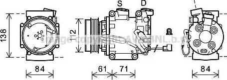 Ava Quality Cooling HDK275 - Компресор, кондиціонер autozip.com.ua