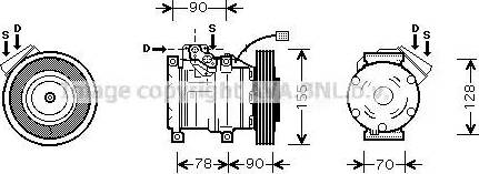 Ava Quality Cooling HD K167 - Компресор, кондиціонер autozip.com.ua