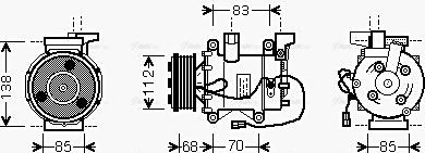 Ava Quality Cooling HD K207 - Компресор, кондиціонер autozip.com.ua