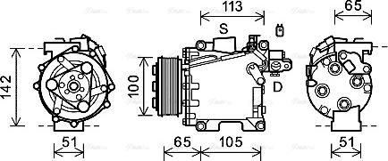 Ava Quality Cooling HDK278 - Компресор, кондиціонер autozip.com.ua