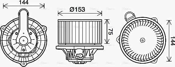 Ava Quality Cooling HY8460 - Вентилятор салону autozip.com.ua