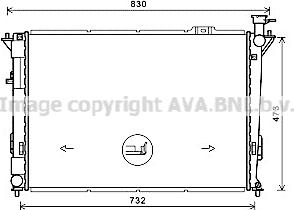 Ava Quality Cooling HY2447 - Радіатор, охолодження двигуна autozip.com.ua