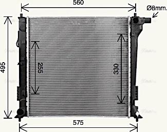 Ava Quality Cooling HY2597 - Радіатор, охолодження двигуна autozip.com.ua