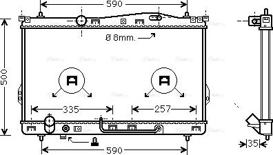 Ava Quality Cooling HY 2078 - Радіатор, охолодження двигуна autozip.com.ua