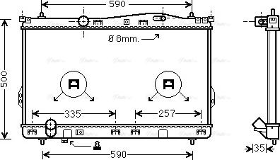 Ava Quality Cooling HY 2077 - Радіатор, охолодження двигуна autozip.com.ua