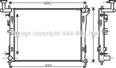 Ava Quality Cooling HY 2180 - Радіатор, охолодження двигуна autozip.com.ua