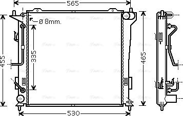 Ava Quality Cooling HY 2182 - Радіатор, охолодження двигуна autozip.com.ua