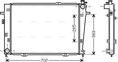 Ava Quality Cooling HY 2126 - Радіатор, охолодження двигуна autozip.com.ua