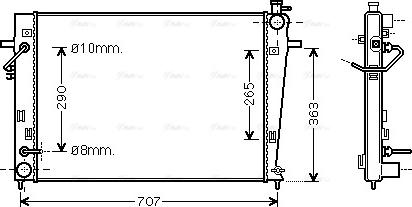 Ava Quality Cooling HY 2247 - Радіатор, охолодження двигуна autozip.com.ua