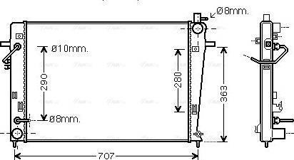 Ava Quality Cooling HY 2203 - Радіатор, охолодження двигуна autozip.com.ua