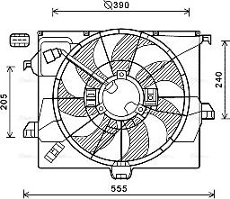 Ava Quality Cooling HY7542 - Вентилятор, охолодження двигуна autozip.com.ua