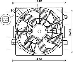 Ava Quality Cooling HY7550 - Вентилятор, охолодження двигуна autozip.com.ua
