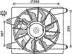 Ava Quality Cooling HY7560 - Вентилятор, охолодження двигуна autozip.com.ua