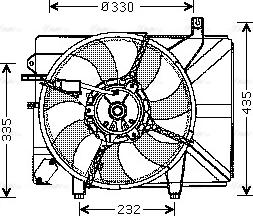 Ava Quality Cooling HY 7526 - Вентилятор, охолодження двигуна autozip.com.ua