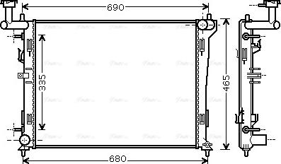 Ava Quality Cooling HYA2180 - Радіатор, охолодження двигуна autozip.com.ua