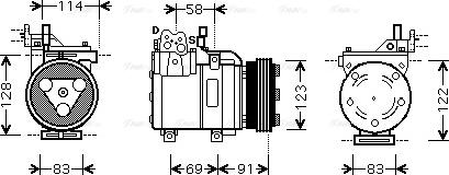 Ava Quality Cooling HYAK196 - Компресор, кондиціонер autozip.com.ua