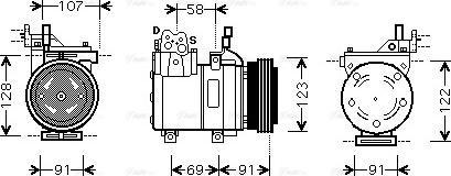 Ava Quality Cooling HYAK161 - Компресор, кондиціонер autozip.com.ua