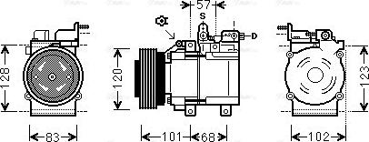 Ava Quality Cooling HY K123 - Компресор, кондиціонер autozip.com.ua