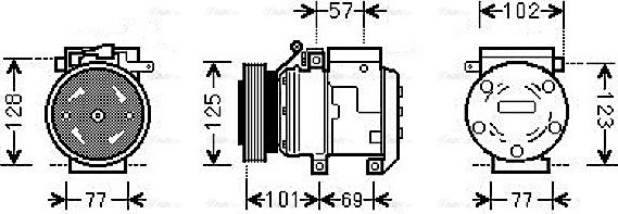 Ava Quality Cooling HYAK208 - Компресор, кондиціонер autozip.com.ua