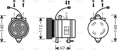 Ava Quality Cooling HY K013 - Компресор, кондиціонер autozip.com.ua