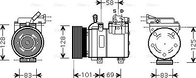 Ava Quality Cooling HY K159 - Компресор, кондиціонер autozip.com.ua