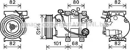 Ava Quality Cooling HYK377 - Компресор, кондиціонер autozip.com.ua