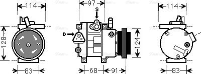 Ava Quality Cooling HYK256 - Компресор, кондиціонер autozip.com.ua