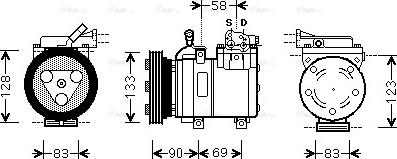 Ava Quality Cooling HYK250 - Компресор, кондиціонер autozip.com.ua