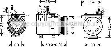 Ava Quality Cooling HYK267 - Компресор, кондиціонер autozip.com.ua