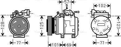 Ava Quality Cooling HYK208 - Компресор, кондиціонер autozip.com.ua