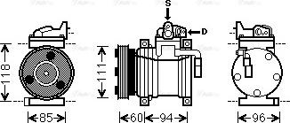 Ava Quality Cooling HY K217 - Компресор, кондиціонер autozip.com.ua