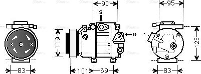 Ava Quality Cooling HY K237 - Компресор, кондиціонер autozip.com.ua