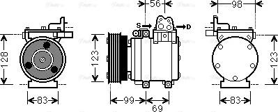 Ava Quality Cooling HYK221 - Компресор, кондиціонер autozip.com.ua