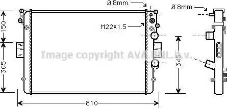 Ava Quality Cooling IV 2041 - Радіатор, охолодження двигуна autozip.com.ua