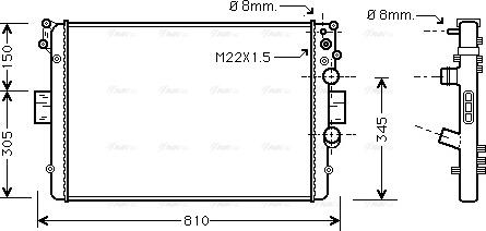 Ava Quality Cooling IVA2041 - Радіатор, охолодження двигуна autozip.com.ua