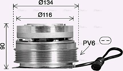 Ava Quality Cooling IVC157 - Зчеплення, вентилятор радіатора autozip.com.ua