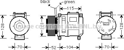 Ava Quality Cooling JDK022 - Компресор, кондиціонер autozip.com.ua