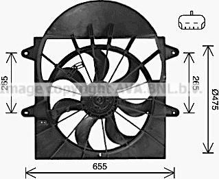 Ava Quality Cooling JE7085 - Вентилятор, охолодження двигуна autozip.com.ua