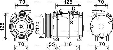 Ava Quality Cooling JEK068 - Компресор, кондиціонер autozip.com.ua