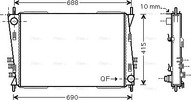 Ava Quality Cooling JRA2037 - Радіатор, охолодження двигуна autozip.com.ua