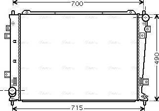 Ava Quality Cooling KA2162 - Радіатор, охолодження двигуна autozip.com.ua