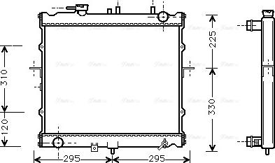 Ava Quality Cooling KAA2022 - Радіатор, охолодження двигуна autozip.com.ua