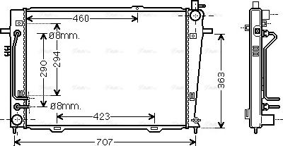 Ava Quality Cooling KAA2132 - Радіатор, охолодження двигуна autozip.com.ua