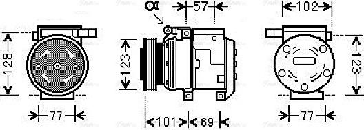 Ava Quality Cooling KAAK146 - Компресор, кондиціонер autozip.com.ua