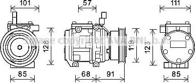 Ava Quality Cooling KAAK155 - Компресор, кондиціонер autozip.com.ua